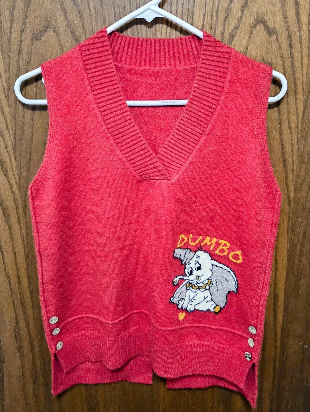 Vintage 80s Disney Dumbo V-neck Sweater Vest